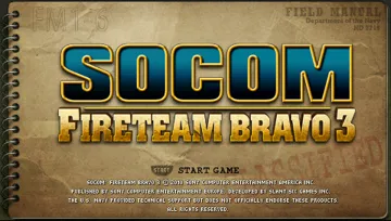 SOCOM - U.S Navy SEALs - Fireteam Bravo 3 (EU) screen shot title